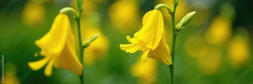 Fototapeta premium Delicate yellow petals of Great Mullein unfolding, nature, petals, mullein