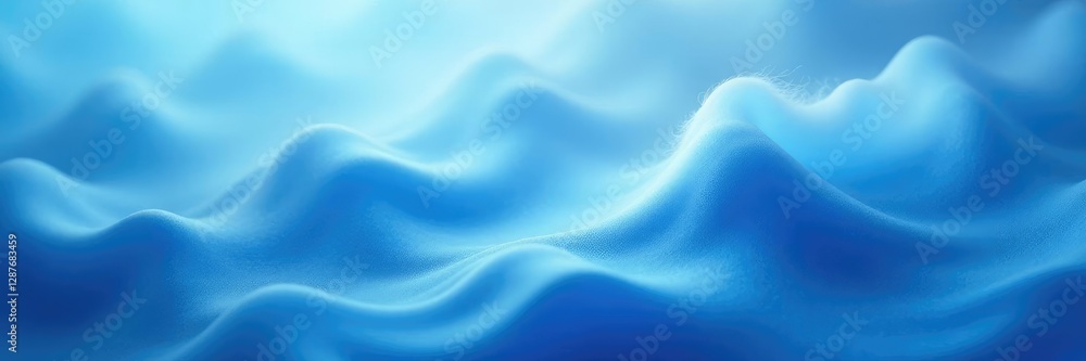 Obraz premium Undulating blue haze with soft wisps of white fog, dreamy effect, wavy texture