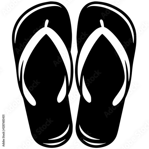Flip flops silhouette vector design