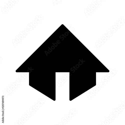 Home icon vector. House symbol isolated on white
