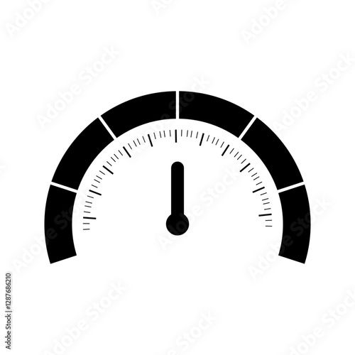 Speedometer icon. Miles per hour. Speed ​​control. 