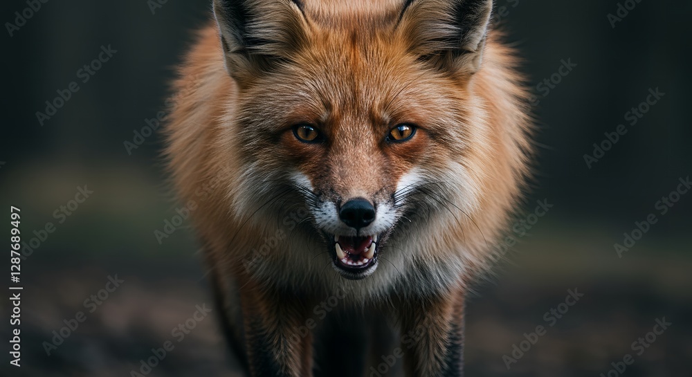 Magnificent Red Fox Close Up Portrait in Forest Setting A Captivating Wildlife Image Magnificent Red Fox Close Up Portrait in Forest Setting A Captivating Wildlife Image