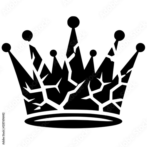 Cracked crown silhouette