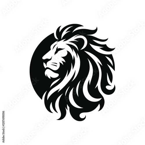Wallpaper Mural majestic lion silhouette vector clip art logo design Torontodigital.ca