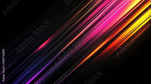 Abstract Diagonal Lines: Vibrant Hues in Motion