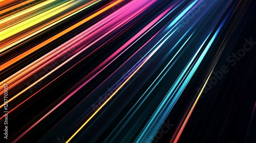 Abstract Colorful Light Streaks Background