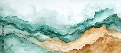 Abstract Mountain Landscape Art