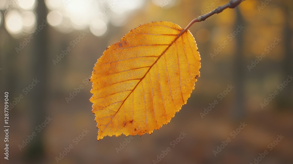 Close-up of a yellow autumn leaf. A bright orange tree changes with a blurred bokeh background. Golden colors in the park on a light, sunny, and warm October day. Close-up of a yellow autumn leaf. A bright orange tree changes with a blurred bokeh background. Golden colors in the park on a light, sunny, and warm October day.
