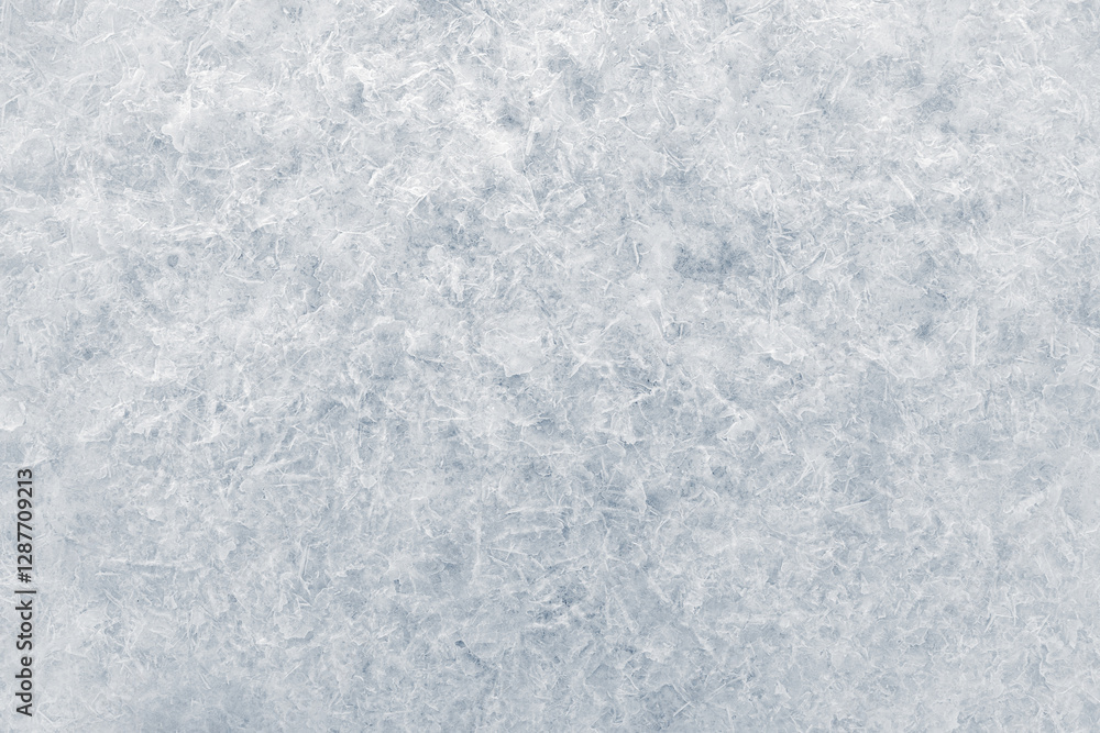 Obraz premium Ice texture crystal, blue tones background. Textured cold white frosty surface of ice.