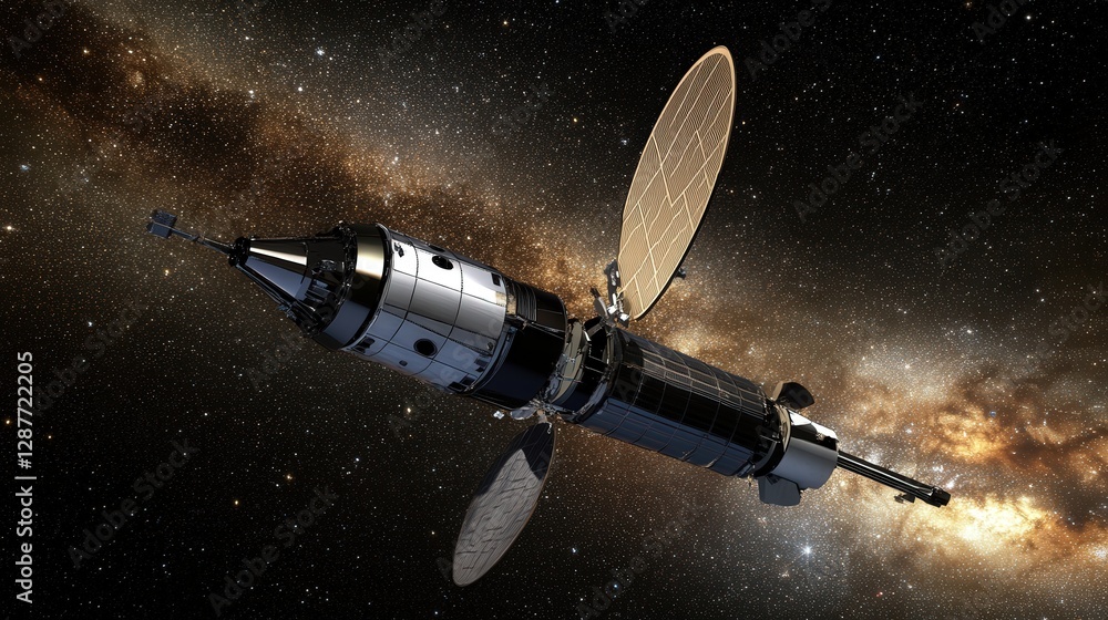Obraz premium spacecraft built for interstellar probes, capable of launching small, self-sufficient vehicles to distant star systems
