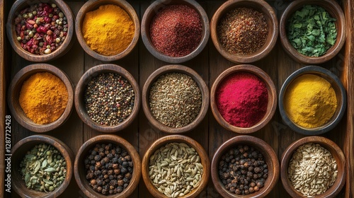 Fototapeta Naklejka Na Ścianę i Meble -  the cultural significance of cuisine in Morocco, including its rich spices, tea ceremonies, and the blend of Berber, Arab, and French influences.