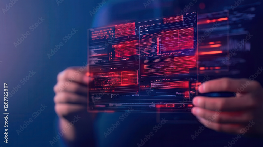 Fototapeta premium Cloud storage Globalization communication network Digital interface with data visualization and analytics
