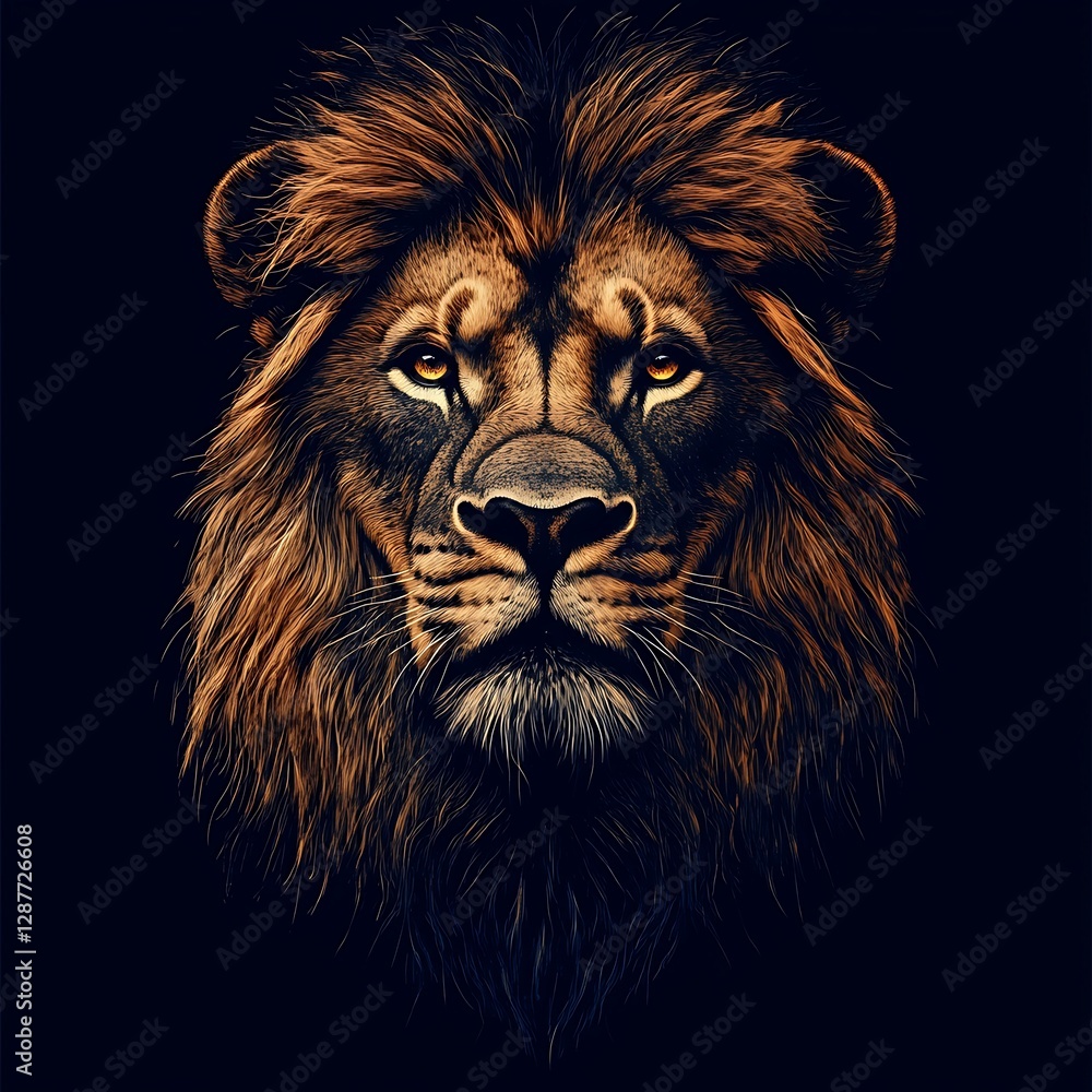Fototapeta premium Majestic Lion Portrait