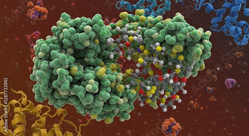 Molecular structure of a complex biological enzyme system