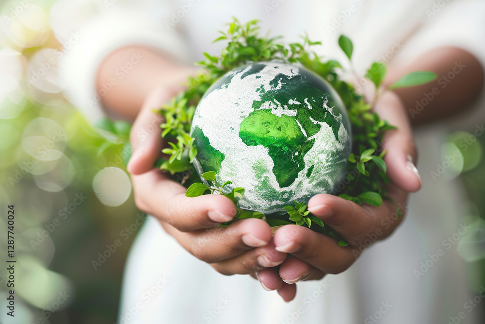 Greeting card with holiday composition for world environment day, abstract vivid composition consists of fictional unreal fantastic vision on background Greeting card with holiday composition for world environment day, abstract vivid composition consists of fictional unreal fantastic vision on background