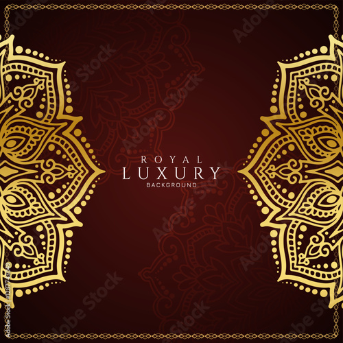 Artistic beautiful floral frame elegant mandala frame background