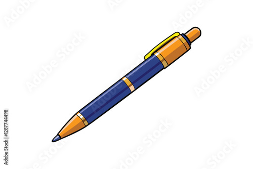 A vector illustration of ballpoint pen on white background