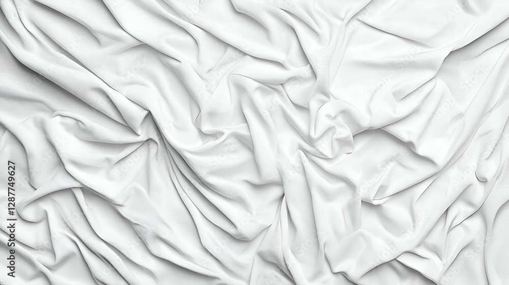 Obraz premium White Fabric Draped Texture Background