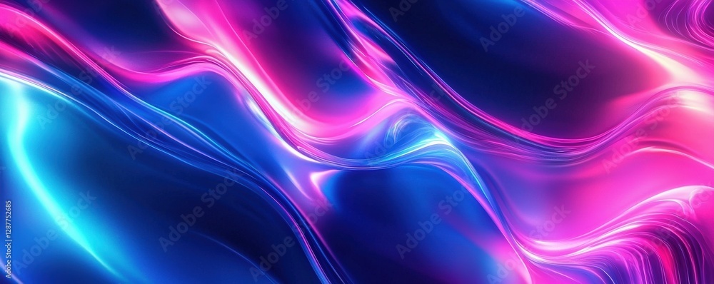 Abstract Background with Neon Organic Spectrum Effects Concept. Colorful Abstract Waves with Smooth Flowing Light Patterns Abstract Background with Neon Organic Spectrum Effects Concept. Colorful Abstract Waves with Smooth Flowing Light Patterns