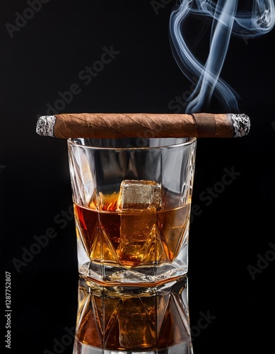 cigar and whiskey