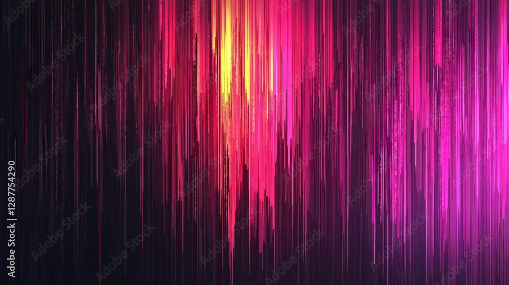 Abstract Background with Neon Organic Spectrum Effects Concept. Vibrant Abstract Vertical Lines in Gradient of Pink and Yellow Hues Abstract Background with Neon Organic Spectrum Effects Concept. Vibrant Abstract Vertical Lines in Gradient of Pink and Yellow Hues