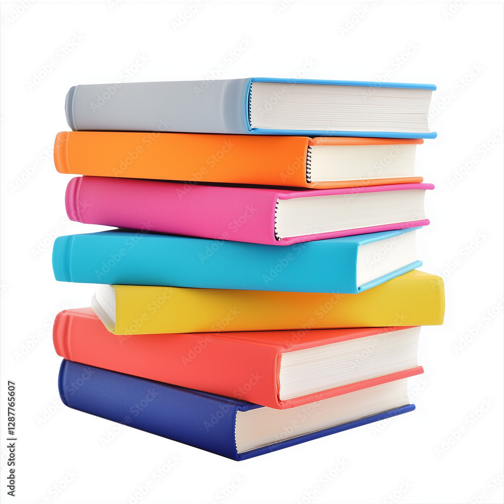 Stack of books isolated on white background, world book day, educational concept, study material. Stack of books isolated on white background, world book day, educational concept, study material.