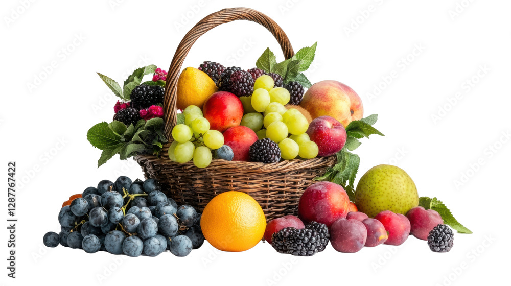 Assortment of fresh ripe fruits and berries including apples oranges grapes pears plums peaches figs kiwi blackberries blueberries raspberries Assortment of fresh ripe fruits and berries including apples oranges grapes pears plums peaches figs kiwi blackberries blueberries raspberries