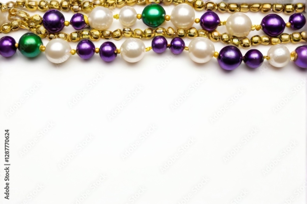Beaded Necklace CloseUp with Multicolor Strands Beaded Necklace CloseUp with Multicolor Strands