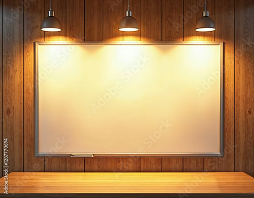 empty stage with spotlights