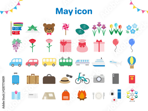 シンプルな5月のベクターアイコンセット
 may icon set