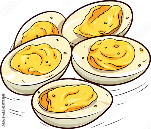 Deviled eggs illustrations