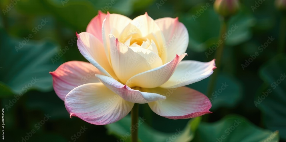 Fototapeta premium Unfurling petals reveal delicate white centers, petal, foliage