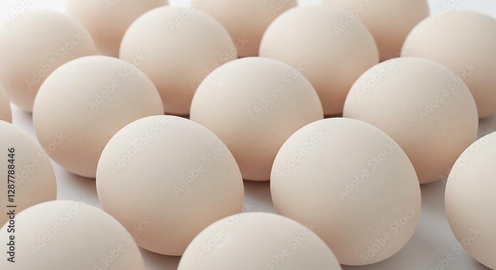 Neatly arranged eggs soft light subtle texture. AI Generated Neatly arranged eggs soft light subtle texture. AI Generated