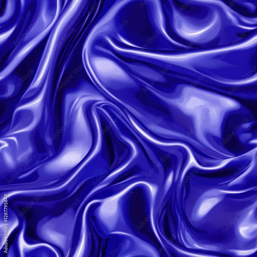 Obraz premium Flowing silky fabric, rippling purple cloth, textured abstract background, shiny surface