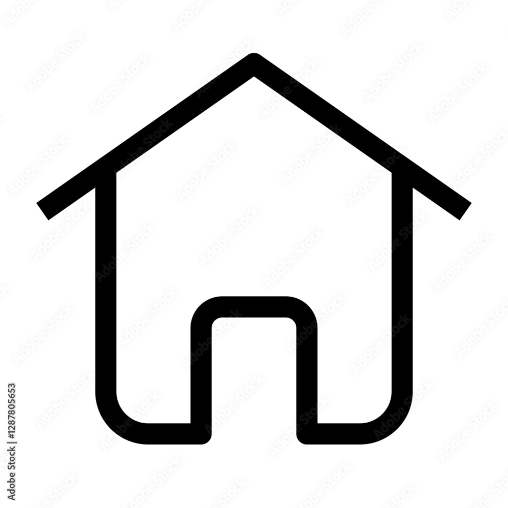 smart home thin icon