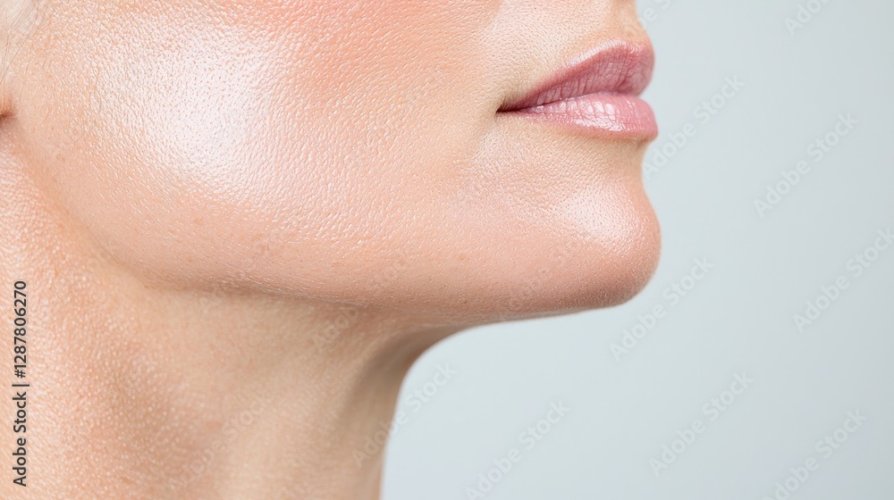 Obraz premium Woman's Profile, Healthy Skin, Studio Shot, Beauty, Close-up