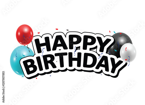 Photography happy birthday text typography
