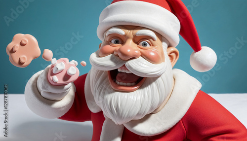 santa claus with christmas tree
