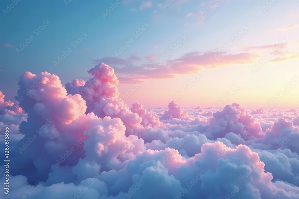 Delicate wisps of clouds in shades of pink and blue drifting across the horizon, wispy, horizon Delicate wisps of clouds in shades of pink and blue drifting across the horizon, wispy, horizon