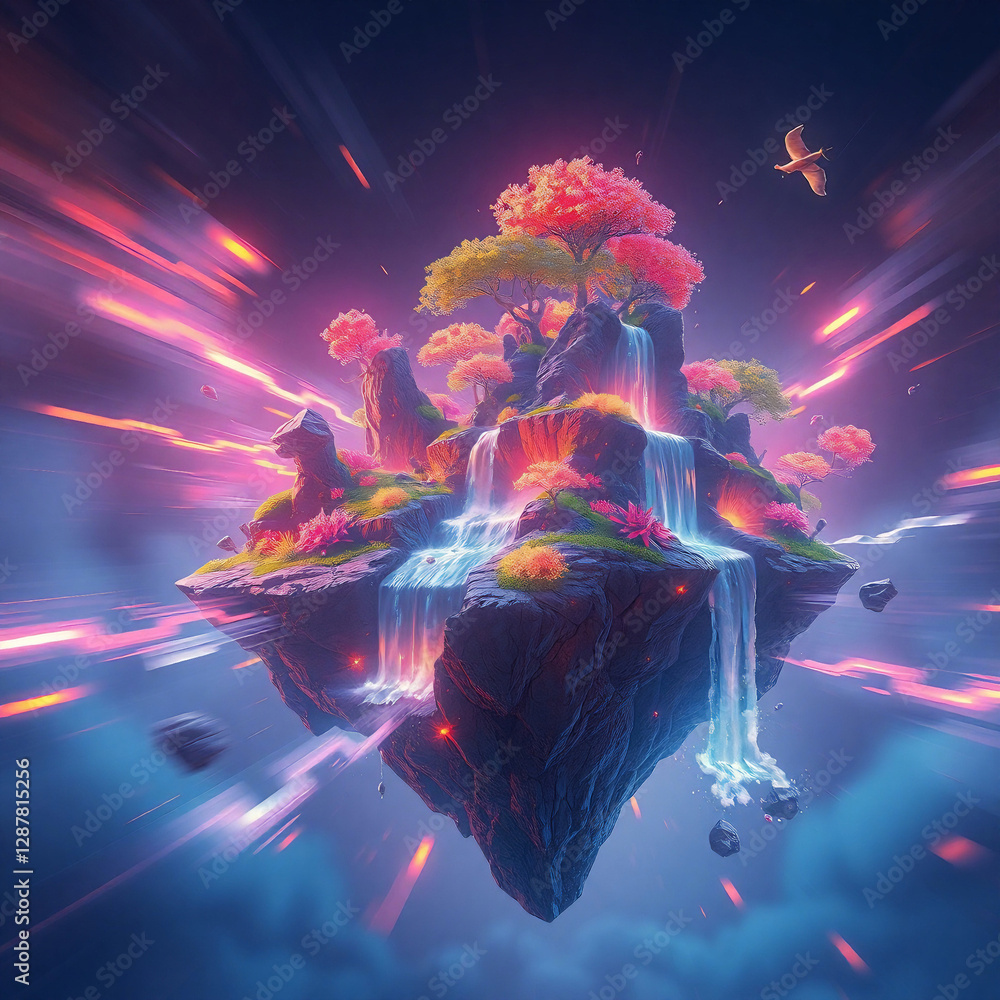 Ethereal Floating Island: A Dreamlike Paradise Ethereal Floating Island: A Dreamlike Paradise