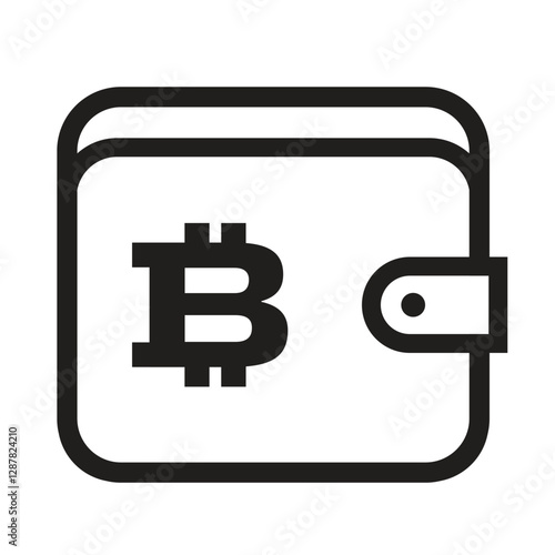 Bitcoin Wallet Icon Vector