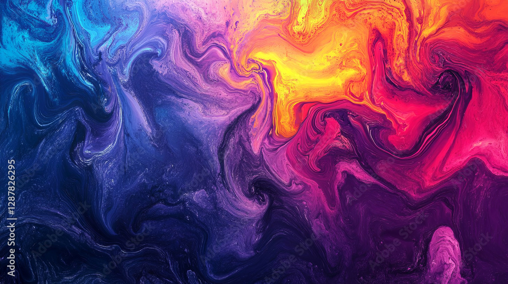 Fototapeta premium Immerse in this vibrant swirl of colors