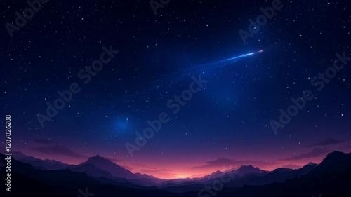 A serene night sky filled with stars and a large moon over a misty mountain landscape. Moonlit Melodies Serene night sky, Night moon sky, black night moon, night clouds sky, fully moon and stars