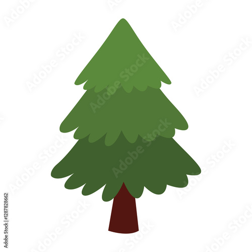 Pine tree clip art, spruce flat icon vector illustration, clip art pine tree, winter trees, clip art, coniferous tree image
