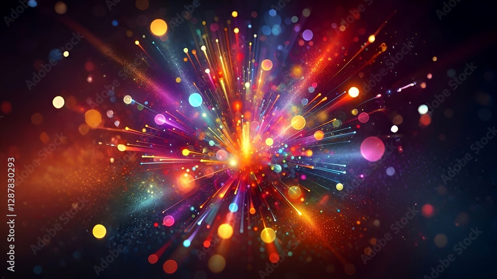 Fototapeta premium abstract background with colorful bokeh light