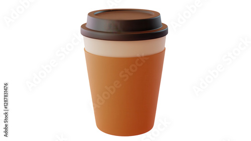 Obraz na płótnie Reusable coffee cup designed for eco-friendly drinking options at cafes or on the go in a modern urban environment w salonie