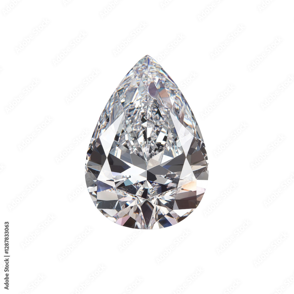 stunning pear shaped diamond with brilliant facets reflecting light beautifully, showcasing its clarity and brilliance. Perfect for jewelry design or luxury themes stunning pear shaped diamond with brilliant facets reflecting light beautifully, showcasing its clarity and brilliance. Perfect for jewelry design or luxury themes