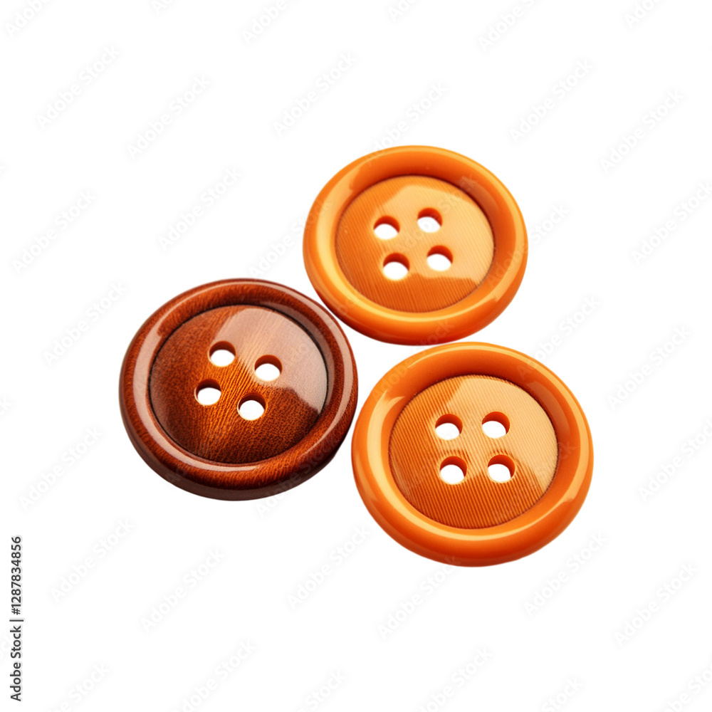 Obraz premium Three cloths button on transparent background