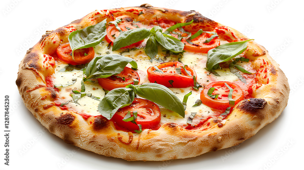 Neapolitan Pizza: A mouthwatering Neapolitan pizza, topped with fresh tomatoes, basil leaves, and melted mozzarella cheese, perfectly baked for a delightful culinary experience. Neapolitan Pizza: A mouthwatering Neapolitan pizza, topped with fresh tomatoes, basil leaves, and melted mozzarella cheese, perfectly baked for a delightful culinary experience.