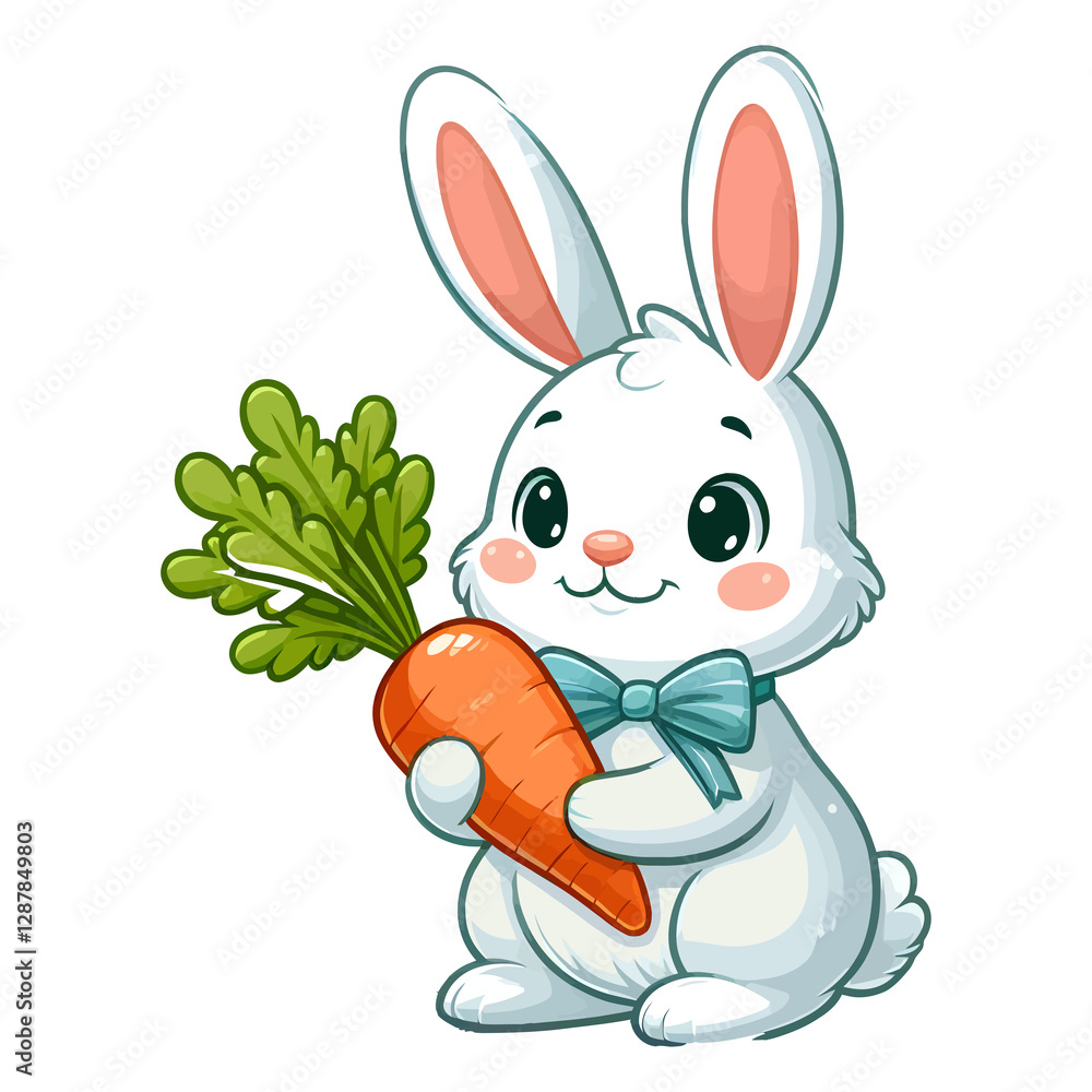 Obraz premium easter rabbit and carrot